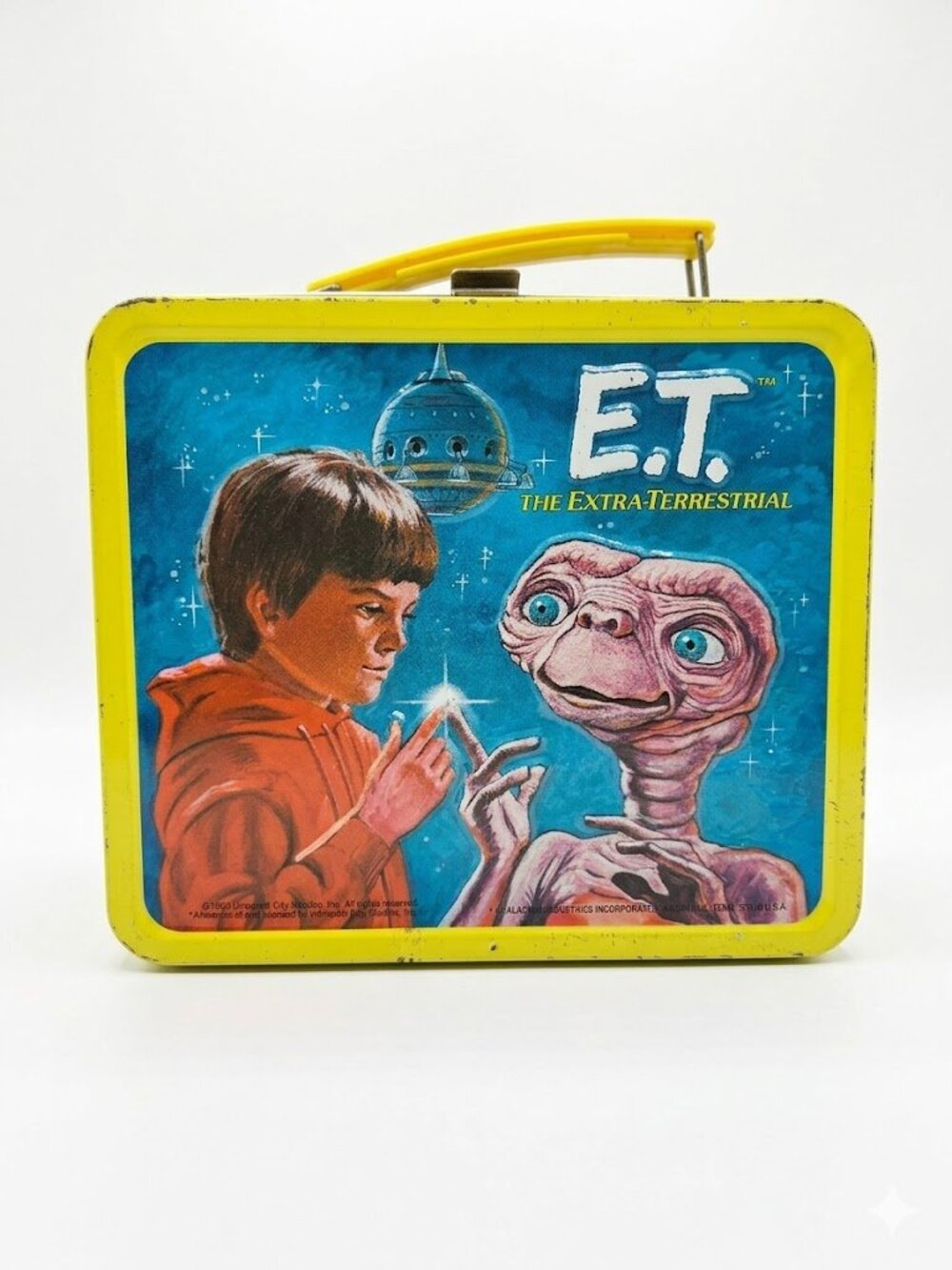 Vintage 1982 E.T. The Extra-Terrestrial Metal Lunchbox with Thermos